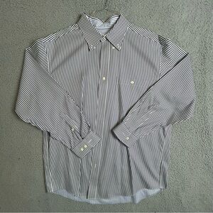 Orvis Mens dark blue and White Striped Men's Shirt size XXL